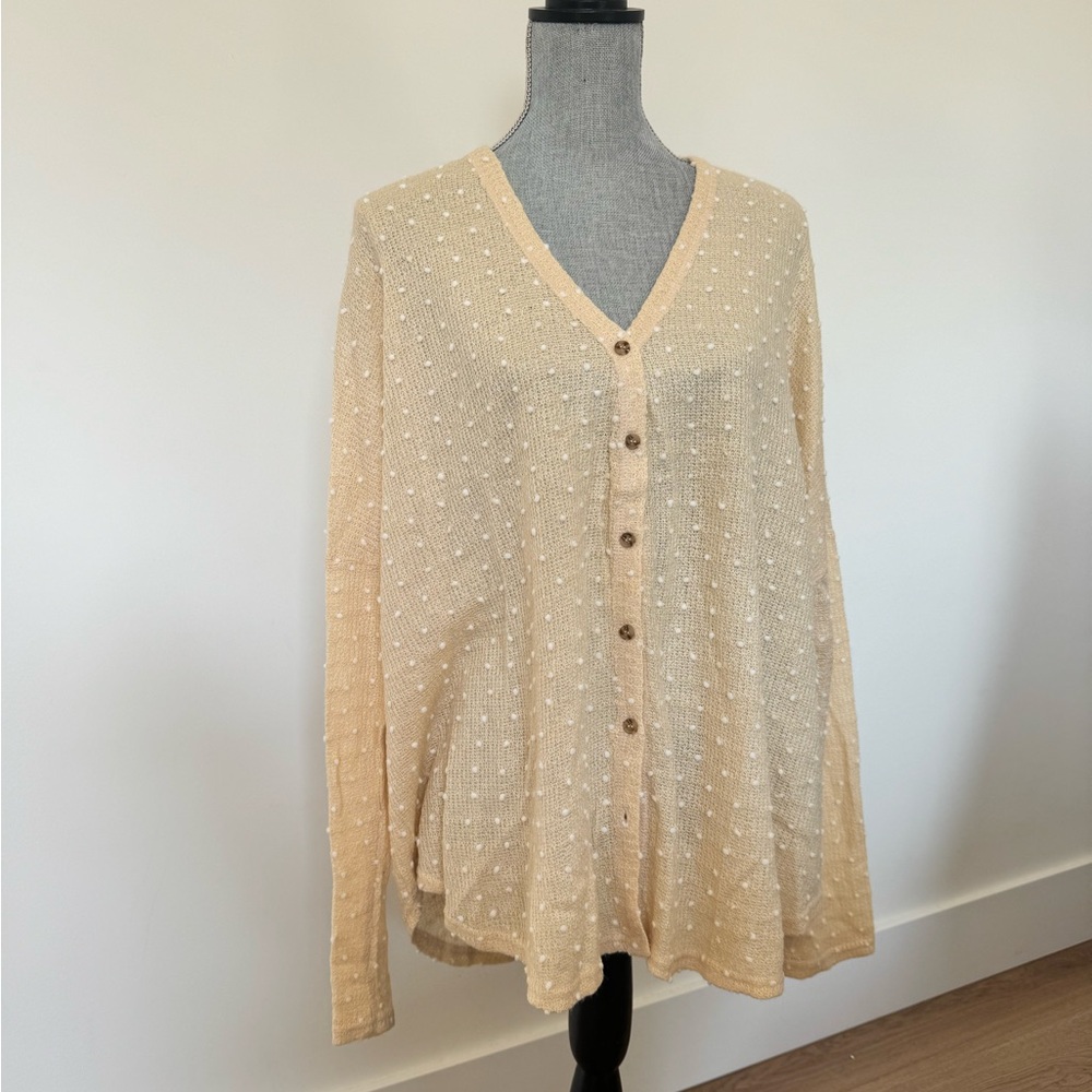 BNWT Beige Button-Up Cardigan